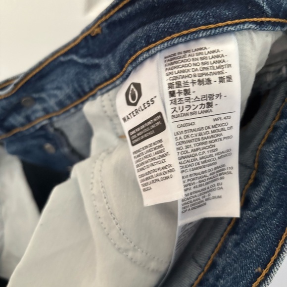 Levi’s Weggie high rise Blue Straight Jeans SZ 16 W - Picture 8 of 9